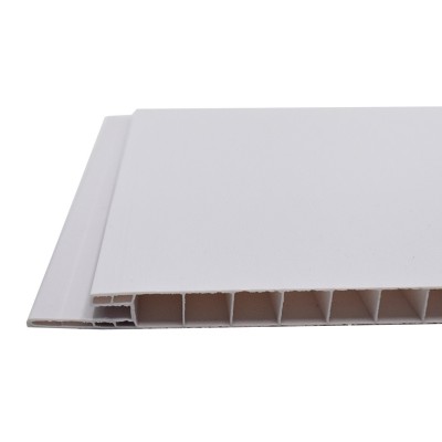 PVC扣板天花板 7mm*25cm平板白色上光集成饰面吊顶printing white图2