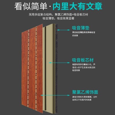 厂家直销 竹木纤维吸音板210木塑隔音板防水阻燃隔音减噪墙面装饰图5