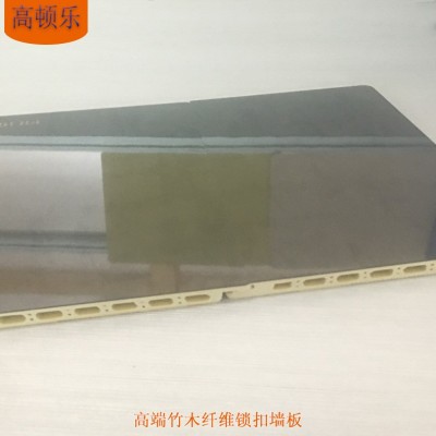 400mm 600mm蝴蝶孔竹木纤维集成墙板 锁扣墙板集成装修扣板墙面图4
