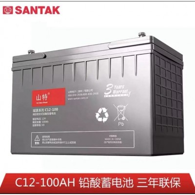 山特蓄电池12V100AH C12-100铅酸免维护UPSEPS直流屏机房应急电源图4