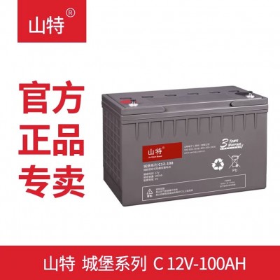 山特蓄电池12V100AH C12-100铅酸免维护UPSEPS直流屏机房应急电源