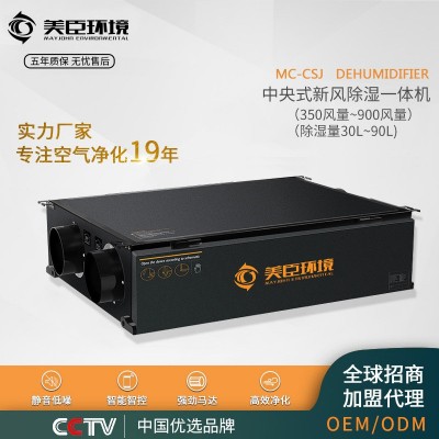 新风除湿全热净化一体机系统厂家直销吊顶中央管道别墅地下室防潮图2