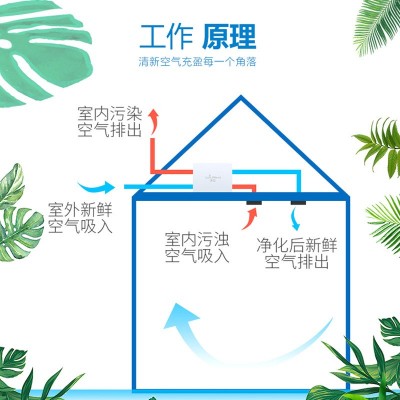 净松双向流新风换气机pm2.5过滤净化商用家用中央吊顶新风系统图3