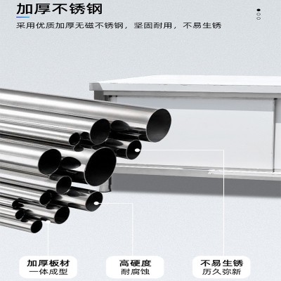 不锈钢拉门工作台厂家直供台面操作台厨房收纳储物可开门工作台图3