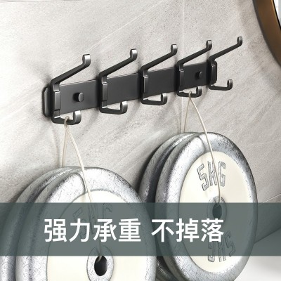 免打孔挂衣钩卫生间毛巾壁挂粘钩固定门后浴室衣服帽子排挂钩架图4