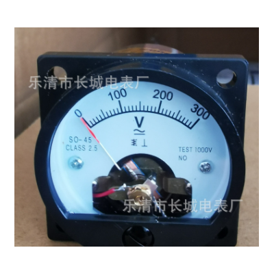 SO-45 300V 圆形交流电压表 黑壳45X45 厂家直销图3