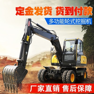 轮式挖掘机 轮式挖机农用工程液压挖土机四驱驱动工程多功能 轮挖图5