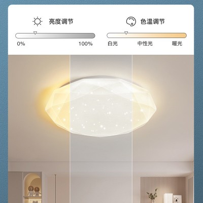 现代简约吸顶灯卧室客厅主灯饰餐厅玄关过道走廊钻石满天星空灯具图3