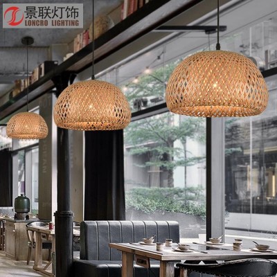 【批发】美式田园竹编吊灯餐厅东南亚茶楼藤艺竹艺客厅餐厅饭店铺图2
