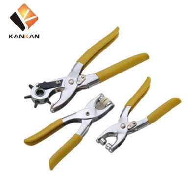 8寸 9寸皮带皮革腰带布料纸板 三合一打孔钳 打孔器浸塑手动工具图4