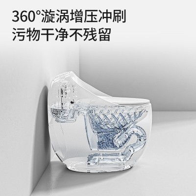 新款蛋形马桶家用小户型防臭彩色座便器旋涡式大口径虹吸式坐便器图2