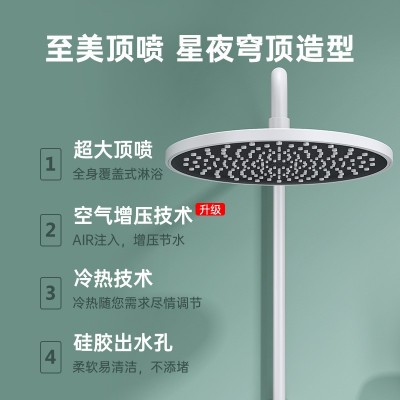 德国INH家用淋浴花洒套装家用全铜白色花洒增压喷头卫浴花洒图4