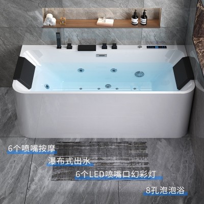 浴缸亚克力智能恒温加热按摩独立三群 1.3-1.8米双人淋浴一体浴缸图2