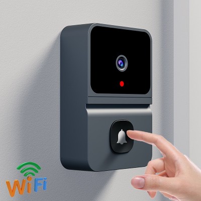 厂家直供跨境可视门铃WiFi家用摄像头APP 远程控制迷你黑色充电款图3