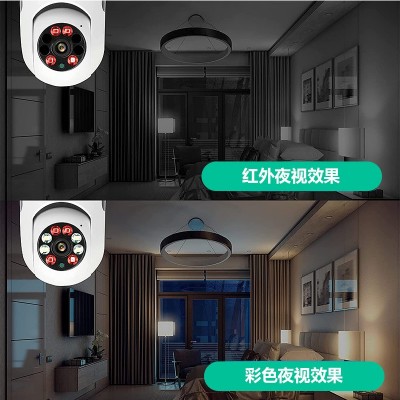 外贸ICSEE摇头机监控摄像头批发无线wifi远程手机高清旋转E27安防图5