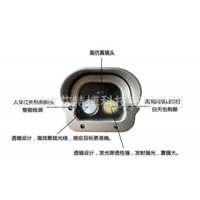 带闪光灯拍照太阳能监控摄像头仿真监控器仿真监控摄像头假摄像机图4