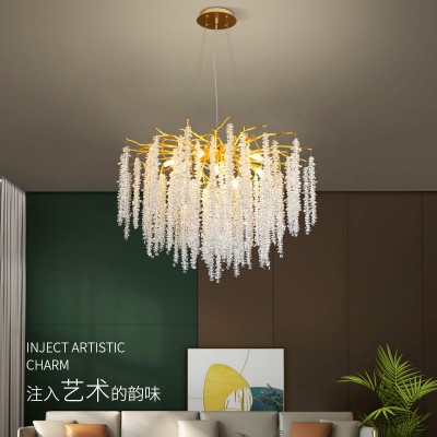 意式轻奢高档水晶吊灯设计师别墅客厅卧室餐厅样板间展厅枝型吊灯图3