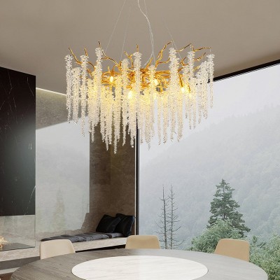 意式轻奢高档水晶吊灯设计师别墅客厅卧室餐厅样板间展厅枝型吊灯图4