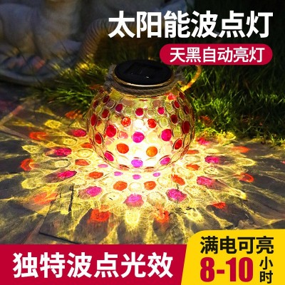 led太阳能玻璃球灯 新款梅森罐灯 户外庭院装饰光影挂灯 太阳能灯图5