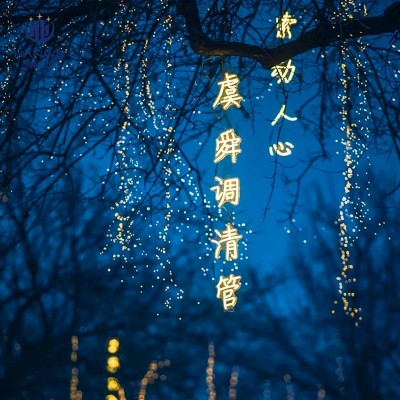 定制led古诗词条幅灯串户外防雨景区亮化装饰灯发光字挂树马尾灯图4