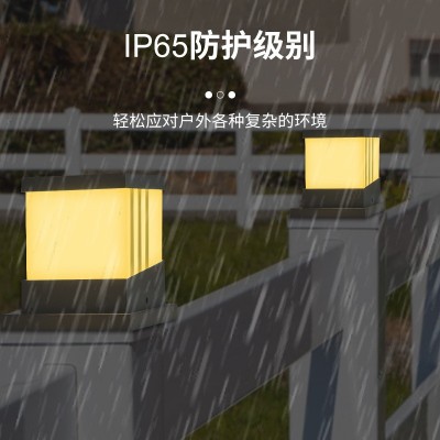 亚马逊新款太阳能柱头灯led户外防水别墅花园景观柱子庭院围墙灯图4