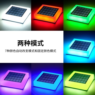 跨境太阳能柱头灯 led户外防水简约围墙灯 别墅花园草坪庭院灯图4