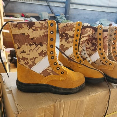 阻燃防火扑火靴高帮森林防护靴防穿刺防砸工业劳保鞋安全鞋图4