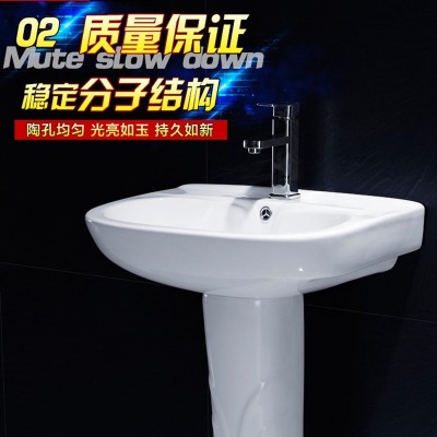 厂家卫浴立柱盆家用洗脸盆卫生间陶瓷洗手盆工程水龙头柱盆批发图2