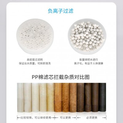 不锈钢圆形手持增压花洒 按钮止压淋浴喷头 淋浴花洒增压软管套装图3