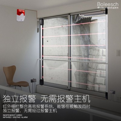 独立红外光栅红外对射报警器户外栅栏门窗防盗器红外线探测器室外图3