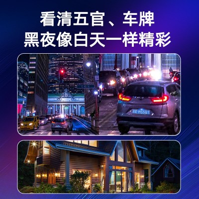 海康威视监控摄影头400/500万全彩双目广角网络摄像机3T87FAP2-LS  1台图3