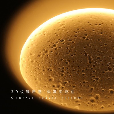 月球灯壁灯嵌入式无边框现代简约客厅装饰灯艺术月亮石膏灯床头壁  1个图4