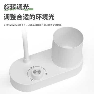 爆款旋钮充电台灯学生学习宿舍护眼台灯USB小台灯厂家床头灯书桌  2个图2
