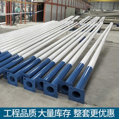厂家灯杆市电led太阳能路灯灯杆农村小区 6米8米12米单双臂路灯杆图3