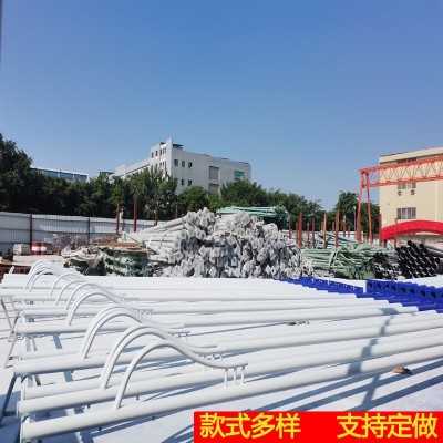 厂家批发6米8米太阳能路灯杆A字臂海螺臂自弯臂双臂市政新农村图2