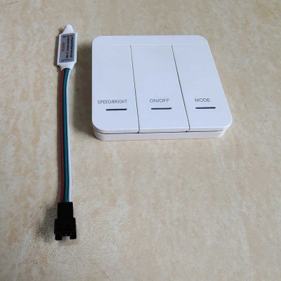 3按键2.4G免布线低压单色跑马流水2811 2812 1903灯条幻彩控制器图2