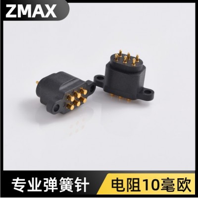 公母座充电针触点方便产品固定带锁耳式弹簧顶针POGOPIN连接器图2
