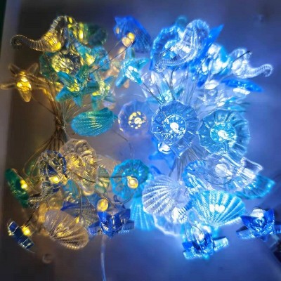 LED铜线灯圣诞灯串海洋系列海螺贝壳海皇星海马扣件装饰灯图4