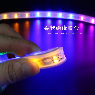 彩灯跑马灯带led七彩变色户外超亮防水室外闪光广告灯箱霓虹灯条图2