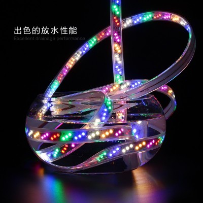彩灯跑马灯带led七彩变色户外超亮防水室外闪光广告灯箱霓虹灯条图4