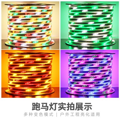 彩灯跑马灯带led七彩变色户外超亮防水室外闪光广告灯箱霓虹灯条图3