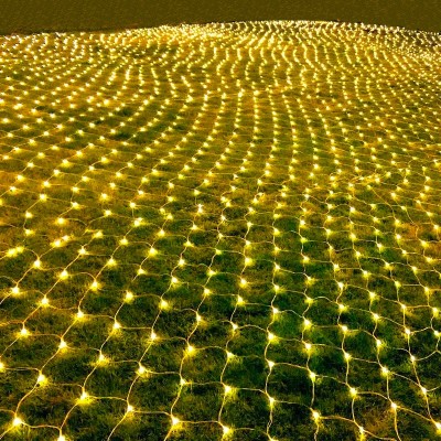 led渔网灯满天星吊顶装饰网格彩灯闪灯串灯满天星星灯草坪 树木灯图2