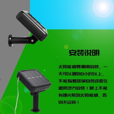 批发12米100L太阳能铜线灯串户外防水景观节日装饰彩灯大量批发图4