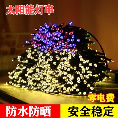 太阳能灯串户外led防水星星灯庭院氛围小彩灯节日装饰灯串灯批发图1