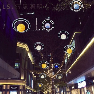 led户外星球吊灯广场商业街道灯光美陈布置灯节日树木亮化装饰灯图3
