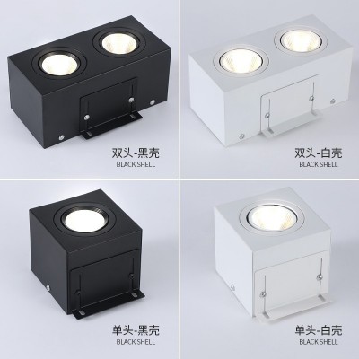 方通斗胆灯铝方通专用灯led单头双头射灯服装店铺商用明装格栅灯图3