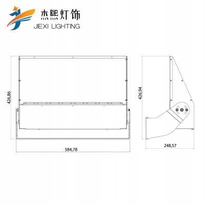 户外防水球场灯 防眩光LED球场灯外壳套件 杆高灯套件图5