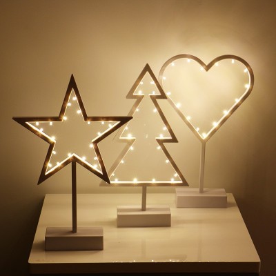 造型灯创意小夜灯星星爱心圣诞树ins网红房间装饰拍照道具小台灯