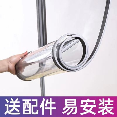 门帘冬季保暖挡风防尘透明家用商场隔断磁性自吸pvc塑料加厚帘子图3