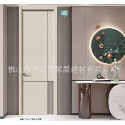 碳晶复合实木门现代轻奢免漆防水防潮卧室房间全包门工程木门批发图3